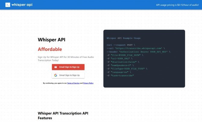 WhisperAPI