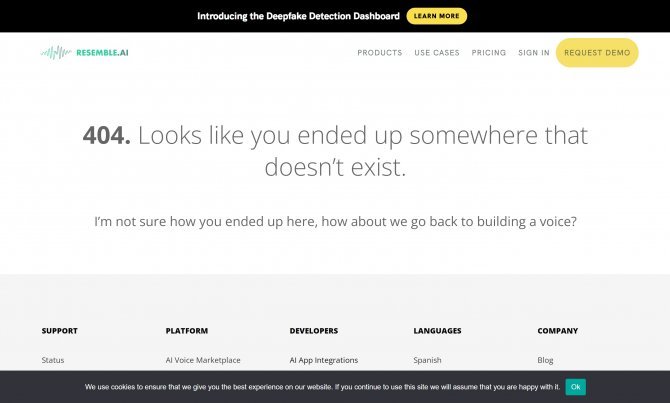 Resemble’s AI voice generator