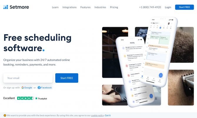 Setmore Scheduling Software