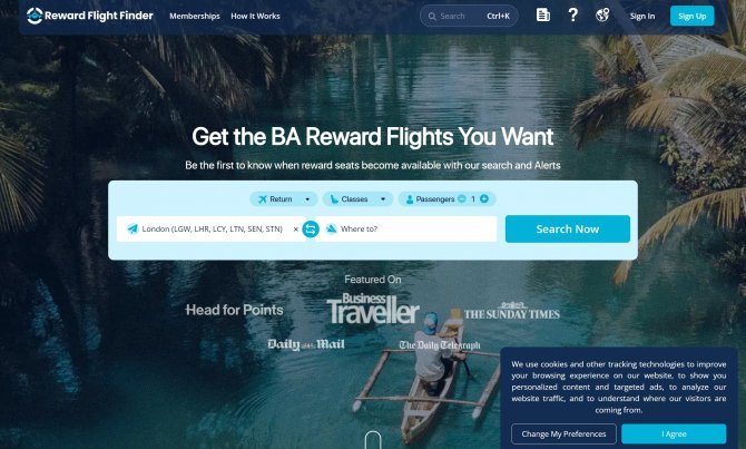 Reward Flight Finder